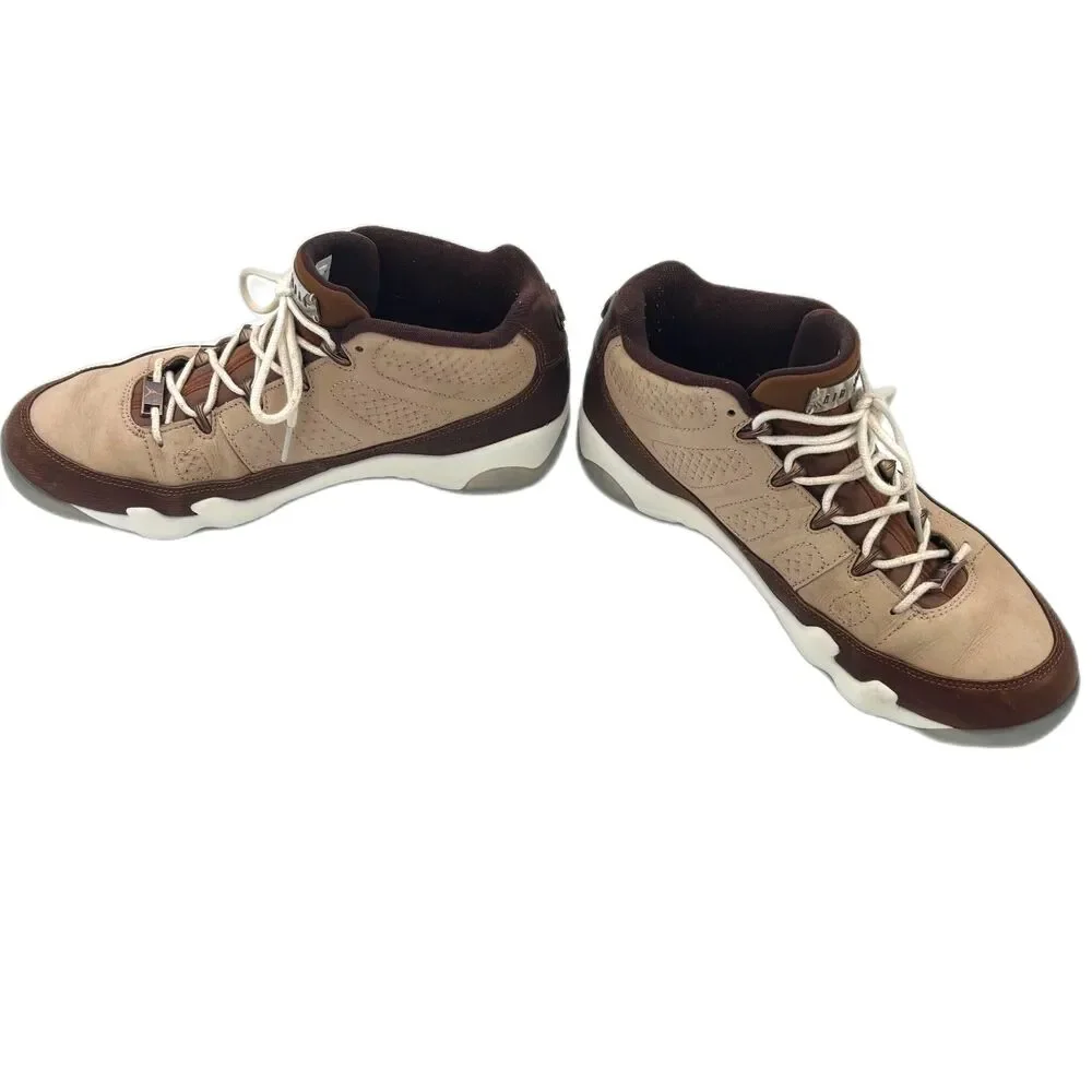 Air Jordan 9 Men's Retro Low Golf Happy Life Wood Woodgrain Boots Size 10.5 EUC